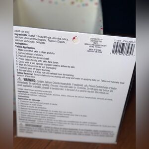 Temporary Tattoo Sheet